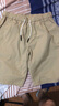 我的速度休闲短裤男夏季外穿夏天纯棉松紧腰中裤宽松马裤过膝男士五分裤子 卡其色 XL 实拍图