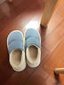 利达妮（TZLDN）毛绒棉拖鞋男士秋冬季2025新款室内家居静音防滑保暖包跟毛拖鞋女 款式三 40-41 【适合39-40】 实拍图