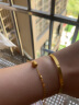 中国黄金（CHINA GOLD） 黄金手链小蛮腰手链转运珠时尚女手链 约4g 晒单实拍图