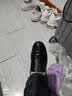 GENAI懒人一脚蹬皮鞋男士真皮休闲赖人豆豆穿拖软底透气开驾车男鞋子 黑色_【真皮+上线】 43 (265mm) 实拍图