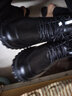 戈耐棉鞋真皮冬天季加绒加厚保暖防滑软底商务休闲棉皮鞋二棉爸爸鞋子 黑色 真皮加绒款 41 码 (255mm) 实拍图