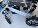 英洛华电动轮椅车老年人残疾人助力电动车智能全自动折叠全铝合金超轻便携锂电池 高配款W5521+无刷电机+银色+10AH锂电 实拍图