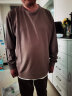 卡帝乐鳄鱼（CARTELO）长袖T恤男春秋季卫衣男士华夫格打底衫休闲男装 咖啡色 2XL  晒单实拍图