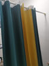 梦达莱全遮光窗帘成品免打孔安装罗马杆一整套卧室定制客厅防风保暖遮阳 拼接款：孔雀蓝+黄色 适用宽1.1-1.6米【窗帘高2.2米】 实拍图