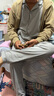 红豆居家男士220g精梳纯棉紧密赛络纺长袖家居服男睡衣 孤辰灰 3XL 实拍图