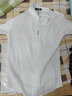 逐梦颜衬衫男士夏季新款外套修身冰丝条纹百搭衬衣长五分袖潮牌痞帅纯色 白色T60 M 实拍图