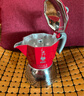 比乐蒂（Bialetti）摩卡壶手冲咖啡壶意大利进口磁感单阀意式咖啡机高压浓缩户外 【磁感不锈钢底】红色4杯份 120ml 实拍图