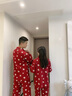 歌佰芬本命年情侣睡衣纯棉春秋冬季新婚休闲家居服结婚可外穿大红色睡衣 AA7742莱卡棉拉架 2XL 女+男XL 实拍图