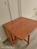 誉派折叠餐桌椅组合实木餐台小户型家用可伸缩现代简约隐形餐桌可折叠  柚木色（泰国进口橡胶木）  1桌4椅(1.3m常规款) 实拍图