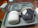 南山先生快客杯陶瓷旅行茶具套装茶杯盖碗便携包功夫茶具户外泡茶壶收纳包 一壶三杯(白色)+茶叶罐 实拍图