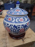 傲世景德镇陶瓷器中式仿古青花瓷工艺品茶叶罐客厅摆件装饰品博古架 款式三（配木质旋转底座） 实拍图