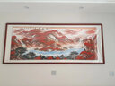 盛桢 鸿运当头国画山水画纯手绘真迹风水画靠山图办公室挂画客厅装饰画 沙发背景墙画水墨画新中式字画装裱 鸿运当头 小六206*86cm(实木框+有机玻璃) 实拍图