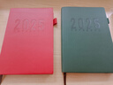 舒星 2026年日程本笔记本本子工作管理效率手册纪事本商务日记本365天日历本记录本办公用品可定制 【竖纹】复古绿/408页 A5 实拍图