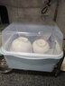 茶花（CHAHUA） 碗架碗柜 大号欧式沥水碗碟架 厨房收纳置物架 【大号蓝色】可立碟/带筷筒 实拍图