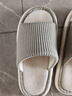 网易严选【春夏新品】超轻底+抗菌不易臭脚亚麻拖鞋 物理吸热散冷 草绿色-男女 40-41 女L 实拍图