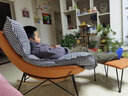 家逸懒人沙发实木摇摇椅阳台靠背躺椅单人沙发客厅网红款休闲椅子  实拍图