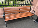 来瑞成公园休息椅 木质长椅 铸铝公园椅户外长椅防腐实木塑木靠背休闲椅 1.5米高级塑木靠背款 实拍图