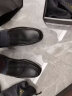 沙驰男鞋子 简约百搭舒适休闲真皮牛皮套脚软商务休闲皮鞋 商场同款 黑色（75962001Z） 39 实拍图