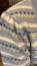 茵曼（INMAN）索罗纳凉感条纹气质针织衫2024夏季女装新款小个子轻薄短袖上衣 蓝色 L 晒单实拍图