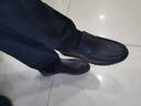 高哥内增高男鞋6cm春夏季鞋子软底软套脚休闲皮鞋隐形内增高鞋驾车鞋 黑色套脚 39 实拍图