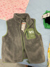 迪士尼（DISNEY）童装儿童男女童舒棉绒马甲时尚保暖坎肩上衣24冬DB341DE06雅灰130 实拍图