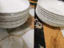 斯凯绨（Sky Top）盘子陶瓷菜碟子纯白浮雕骨瓷家用餐盘8英寸饭盘4件套装水晶系列 晒单实拍图