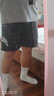 帛米图（BOMITU）美式潮牌不过膝重磅印花短裤男夏季宽松休闲四分裤运动透气篮球裤 黑色 5XL 实拍图