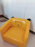 积木宝贝（JIMUBAOBEI）儿童沙发宝宝小沙发单人可爱卡通座椅公主男孩女孩婴儿阅读沙发椅 PU黄色小熊(1—6岁可用） 外观 实拍图