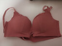绮罗密语 内衣女小胸聚拢无钢圈前扣文胸套装 收副乳性感猫耳朵蕾丝胸罩 粉色(单文胸) 85C -38C 实拍图