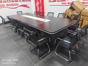 栗棠办公家具会议桌大型会议桌长桌简约现代会议室接待长条洽谈桌组合 楷模橡木色 3.5*1.5米会议桌+12把椅子 实拍图