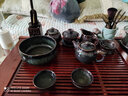 器美优品茶具套装建盏镶鎏银曜变天目釉功夫茶具整套礼品陶瓷茶壶茶杯 拉丝珊瑚茶壶盖碗茶洗 15件 实拍图