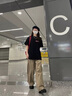 棉致重磅纯棉圆领薄款短袖T恤女夏季宽松潮流休闲五分半袖上衣打底衫 B33909黑色【高品质16.5】 M 80-100斤 实拍图