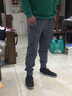 皮尔卡丹休闲裤男秋冬棉质加绒加厚保暖宽松长裤男士冬季束脚跑步运动裤子 拉链口袋黑色+拉链口袋深灰 XL 实拍图