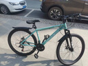 飞鸽（FG FLYING PIGEON）铝合金山地自行车成人男女学生减震变速越野碟刹全轴承山地车单车 绿色 辐条轮/铝合金车架 27.5英寸（身高170-190左右） 24速顶配版 实拍图
