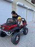 巨龙乌尼莫克奔驰儿童电动汽车遥控小孩坐双人摇摇车大g玩具越野童车 顶配四驱避震+便携充电+烤漆红色 实拍图