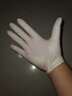 乌斯京 一次性手套食品级橡胶手套加厚美容烘焙餐饮厨房透明小龙虾手套 食品级白色乳胶（舒适型）100只 大码 实拍图