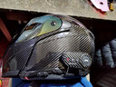 酷骑宝kuqibao摩托车头盔蓝牙耳机蓝牙头盔耳机改装1200毫安语音控制 K10蓝牙碳纤纹（硬杆麦克风） 实拍图