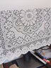 质心原色花边镂空白色蕾丝桌布正方形ins复古茶几布床头柜沙发冰箱盖布 白色蕾丝 60*60cm 实拍图
