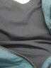 必行（bisual）男士纯棉短袖内衣男运动打底衫无痕内衣V领紧身背心汗衫男 短袖（海蓝+黑色） XXXL（适合160-190斤） 实拍图