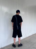 PRADA/普拉达【礼物】男士Systeme Bike织物和亮面皮革运动鞋 黑色 8 晒单实拍图