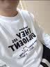 曙影（SHUYING）春秋季卫衣男休闲套装男青年痞帅一套搭配衣服男装学生ins两件套 【2件装】白色+黑裤 XL （115斤-135斤） 实拍图
