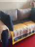 京居 沙发 北欧式沙发现代小户型客厅沙发布艺双人沙发椅 双人位 1.3米 蓝色 S121款 实拍图