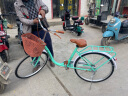凤凰（Phoenix）自行车千鹤女式轻便成人城市学生通勤车 26寸单速浅绿色 实拍图
