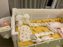 coolbaby多功能婴儿床可折叠可调高度可移动拼接床尿布台儿童宝宝床 魔方屋米【基础款】床 实拍图