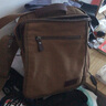 新潮代单肩包男帆布大容量斜挎包男士多功能邮差包运动潮流学生书包 咖啡色大号【可放A4书本】 实拍图