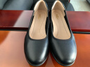金利来（goldlion）女鞋坡跟皮鞋时尚圆头牛皮浅口一脚蹬单鞋女 G662320016黑色37 晒单实拍图