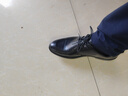 海澜之家HLA皮鞋男士商务休闲系带德比正装鞋子男H135/H171 黑色40 实拍图