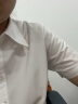 罗蒙短袖棉衬衫女夏季商务职业工装纯色正装工作服v领白衬衣 白色 36 实拍图
