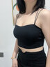多情猫聚拢交叉美背内衣女抹胸背心无痕无钢圈防走光吊带文胸罩2026新款 黑色单件 M 【34ABC/90-105斤】舒适薄0.8cm 实拍图