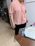 啄木鸟（TUCANO）妈妈夏装棉麻套装中老年女装时尚洋气短袖t恤衫上衣新款婆婆衣服 粉红色套装 3XL 建议120-135斤 晒单实拍图